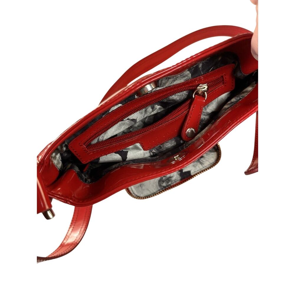 Ted Baker Red Patent Leather Medium Shoulder Bag - Picture 5 of 12